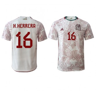 Mexiko Hector Herrera #16 Borta Kläder VM 2022 Kortärmad